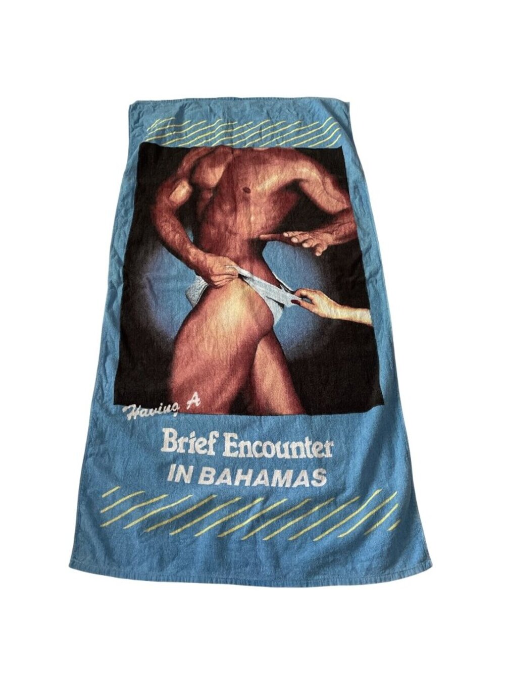 Having A Brief Encounter In Bahamas Novelty Bath Towel 100% Cotton Beach Fun